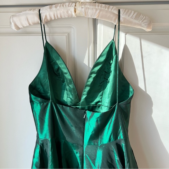 Sherri Hill Green Emerald Prom Dress - Picture 11 of 16